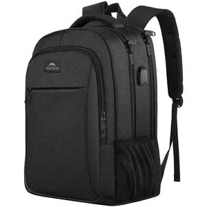 Matein 15.6" Laptop Backpack w/ USB Port – Travel Work Bag Black NEW w/ Tags